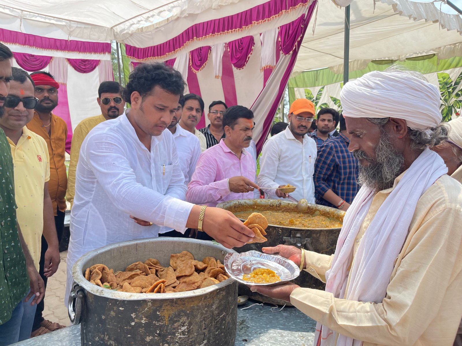 Community event with volunteers